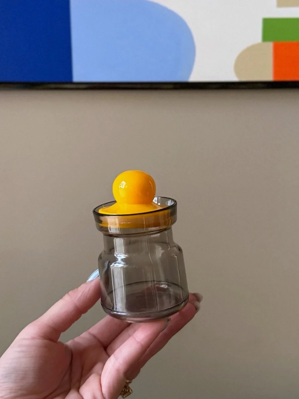 Retro Space Age Plastic Spice Jar Smoked Storage Container Canister Pop Art 70s